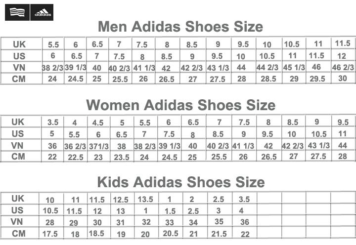 adidas size chart jp