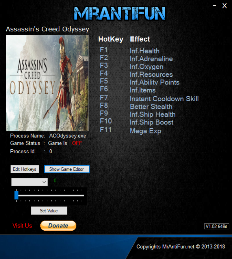 Assassin's Creed Odyssey Trainer | Page 6 | MrAntiFun, PC Video Trainers, Cheats