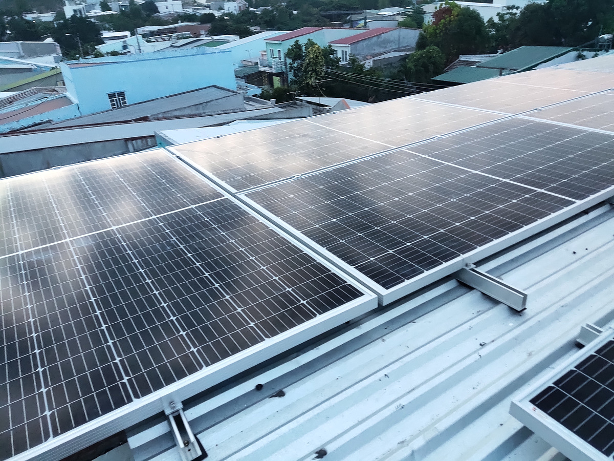 Công trình điện mặt trời áp mái 7kw tại Phước Đồng